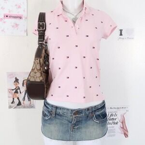 Tommy Hilfiger Pink Logo Polo Shirt